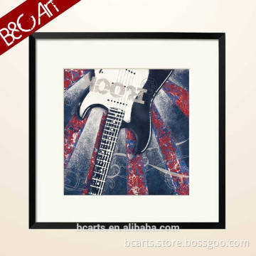Music instrument guitar oil painting